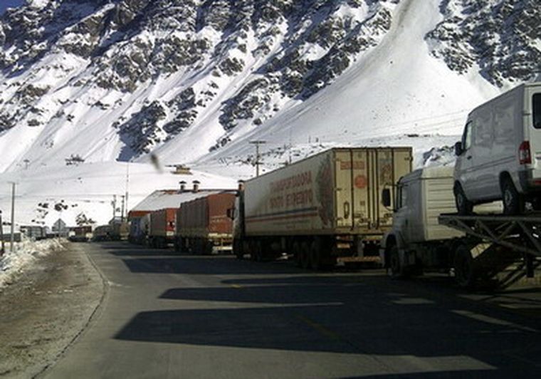 Los camiones dejaron de salir desde Uspallata.