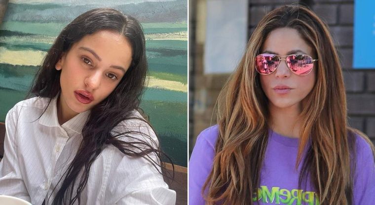 Rosalía, Shakira Las cantantes se vieron envueltas en un rumor que pone en juego su amistad Foto: ARCHIVO