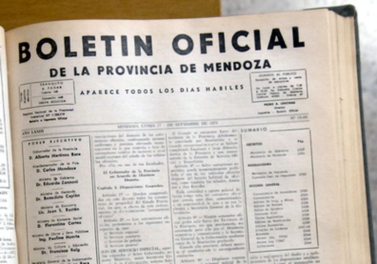 La ley figura en el Boletín oficial. Foto: MDZ
