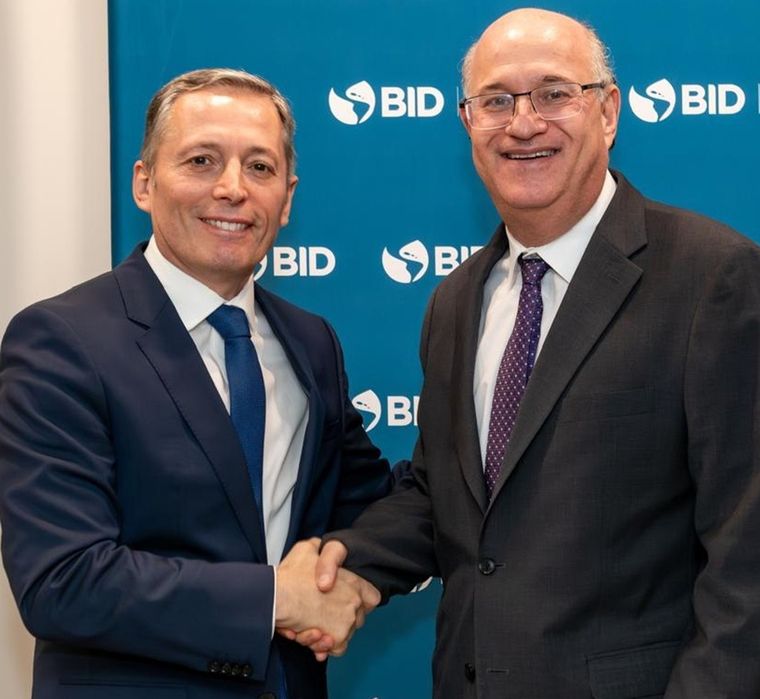 El intendente de Esteban Echeverría, Fernando Garay junto al presidente del BID, Ilan Goldfajn. Foto: Instagram/@fernando.gray