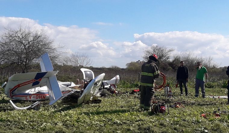 La avioneta se precipitó a pocos minutos del despegue