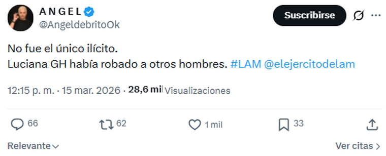 Ángel de Brito y un fuerte dato sobre la ex Gran Hermano detenida. Ángel de Brito y un fuerte dato sobre la ex Gran Hermano detenida. 