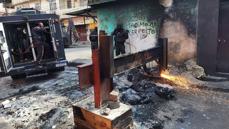El operativo policial en Rio de Janeiro. Foto: Gentileza Popular News