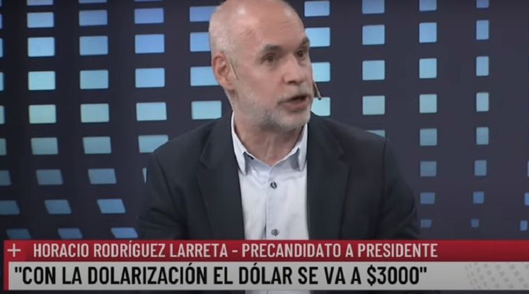 Horacio Rodríguez Larreta, precandidato de Juntos por el Cambio Foto: Captura de pantalla