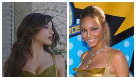 Después de 21 años, Emilia Mernes vuelve a usar el mismo vestido que eligió Beyoncé Foto: Instagram/Cosmopolitan