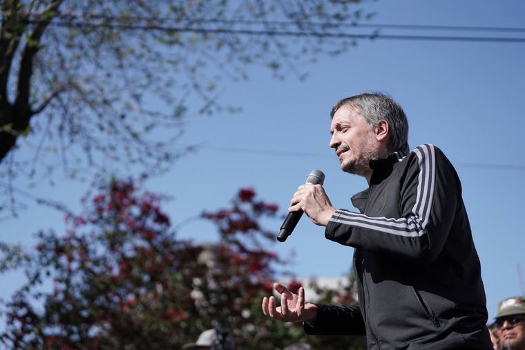 Máximo Kirchner durante el acto Foto: Prensa Kirchner