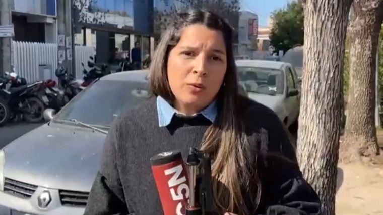 Tenso momento en una cobertura. Foto: captura de video/ C5N.&nbsp;