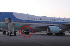 ¿Fue Donald Trump sacado clandestinamente del Air Force One en un camión de abastecimiento?