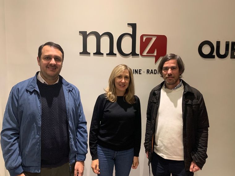 Lautaro Jiménez, Miriam Bregman y Nicolás del Caño del Frente de Izquierda estuvieron en MDZ Radio. Foto: MDZ Radio