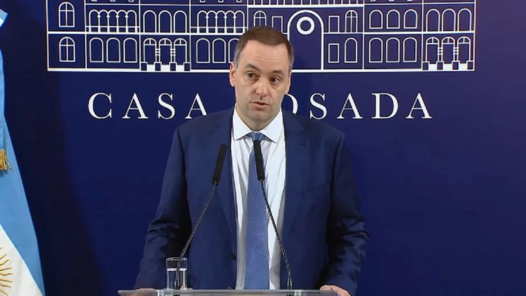 El vocero presidencial Manuel Adorni. Foto: Noticias Argentinas