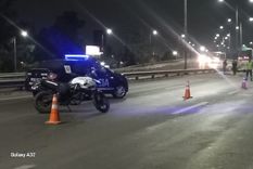 La Policía en el lugar del accidente Foto: Ministerio de Seguridad La Policía en el lugar del accidente Foto: Ministerio de Seguridad