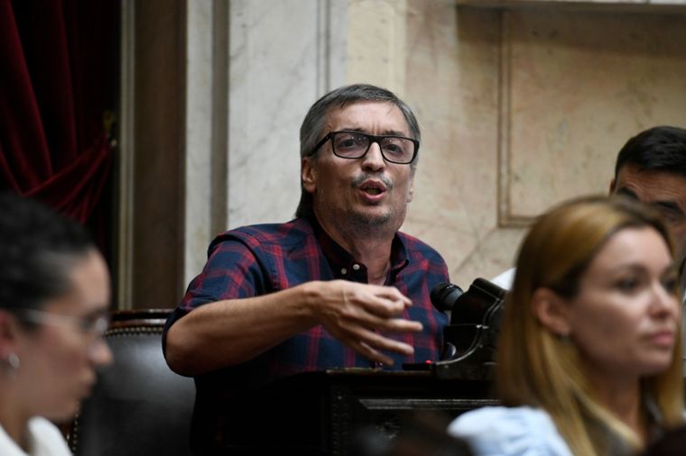 Máximo Kirchner durante su discurso en Diputados. Foto: Prensa Kirchner
