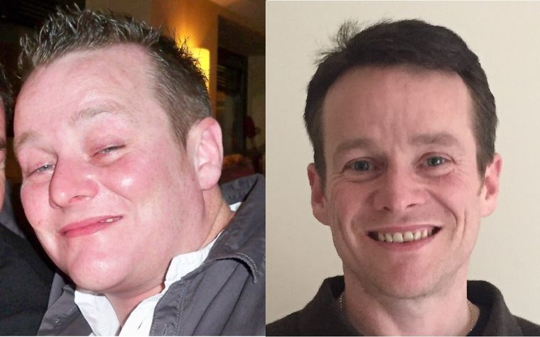 Brian Pennie, antes y después.