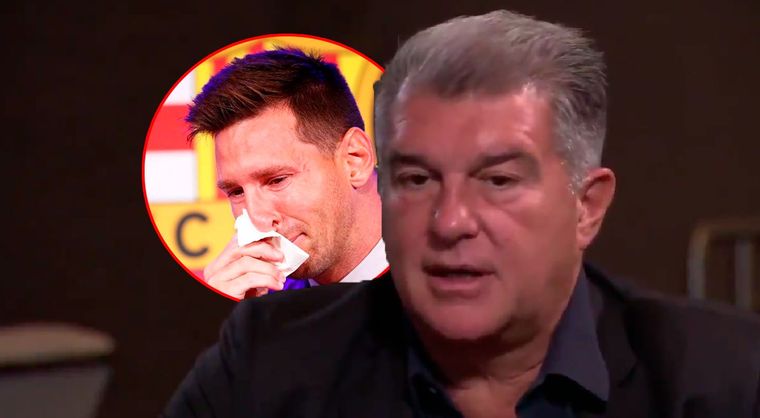 Laporta habló sobre la salida de Messi del Barcelona.