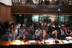 La sala de debates en la primera audiencia Foto: Télam La sala de debates en la primera audiencia Foto: Télam