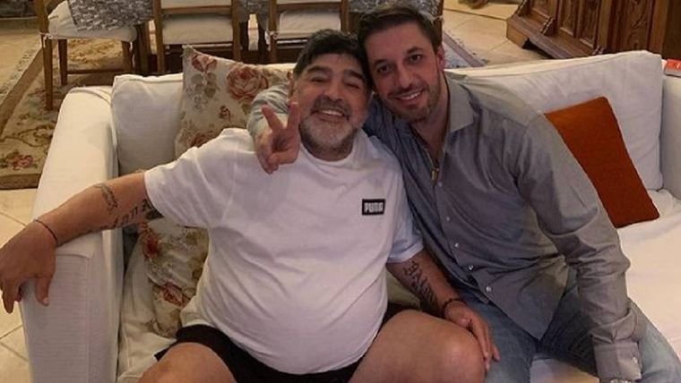 Diego Maradona y su último abogado, Matías Morla.
