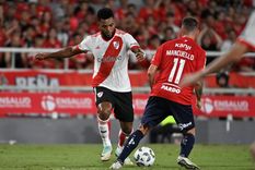 Borja prepara un remate al arco, durante el último cruce entre Independiente y River, por la Liga 2024. Fue 0-0 en Avellaneda. Foto: NA Borja prepara un remate al arco, durante el último cruce entre Independiente y River, por la Liga 2024. Fue 0-0 en Avellaneda. Foto: NA