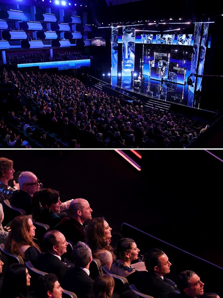 Los príncipes de Gales en los premios BAFTA. Los príncipes de Gales en los premios BAFTA.
