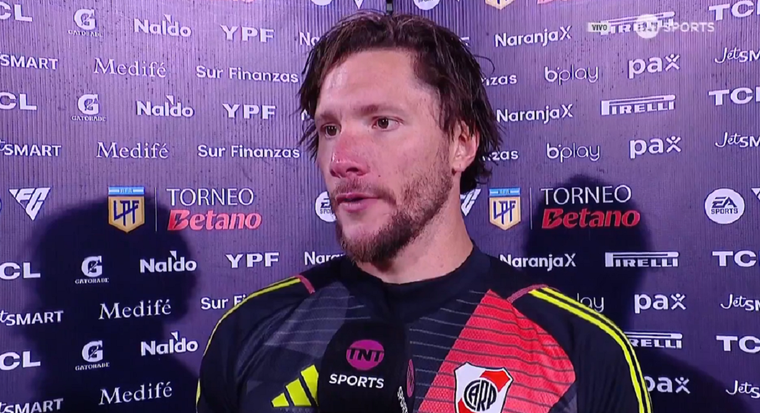 El arquero habló tras el encuentro. Foto: Captura