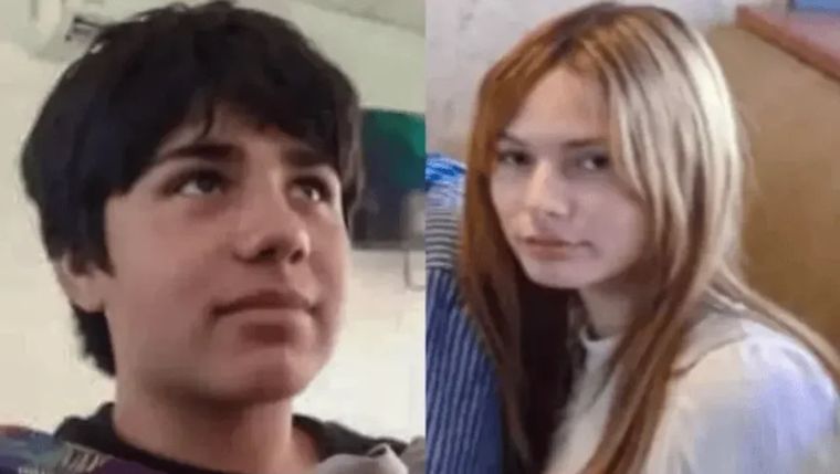 Los adolescentes asesinados. Josué tenía Salvatierra tenía 14 años y Paloma Gallardo 16. Foto: NA