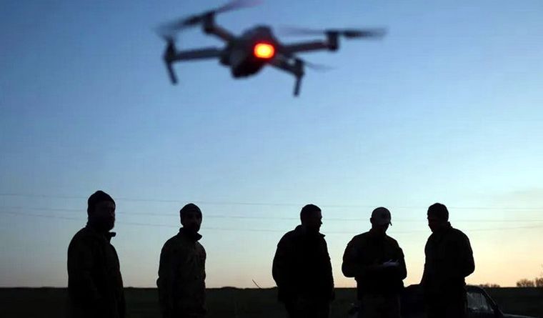 Los drones ucranianos, arma letal en esta guerra. Foto: Efe.