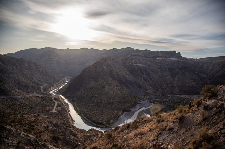 La represa El Baqueano está proyectada sobre el Río Diamante, en San Rafael. Foto: Prensa Gobierno de Mendoza