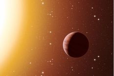 Ilustración: el Wasp-76b es una especie de Júpiter caliente: un planeta gigante y gaseoso como Júpiter, pero que orbita muy cerca de su estrella.