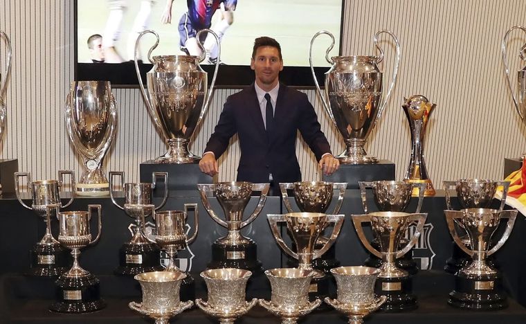 Los títulos de Messi en Barcelona. Foto: Noticias Argentinas