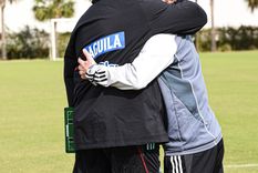Néstor Lorenzo visitó a Messi en Inter Miami en diciembre pasado. Foto: @FCFSeleccionCol