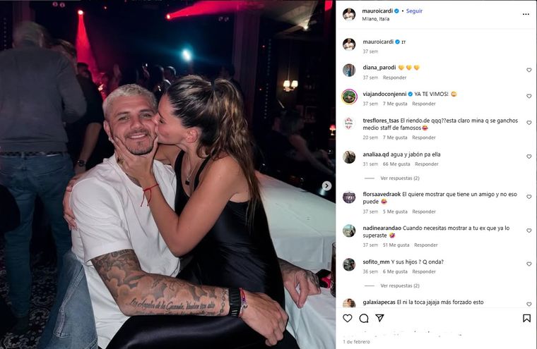 Instagram de Mauro Icardi. Créditos: Instagram Instagram de Mauro Icardi. Créditos: Instagram