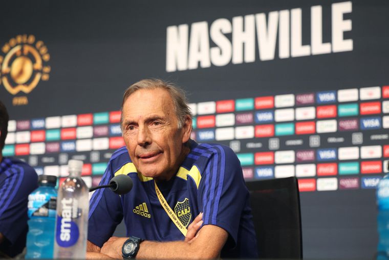 Miguel Ángel Russo brindó la habitual conferencia de prensa al llegar a Nashville. 