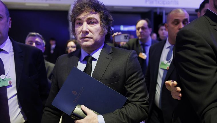 Javier Milei en Davos.&nbsp;
