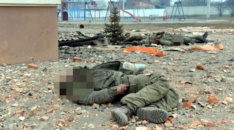 Rusos muertos en territorio ucraniano. Foto: The New York Post.