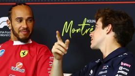 Lewis Hamilton (Ferrari) junto a Franco Colapinto (Alpine) Lewis Hamilton (Ferrari) junto a Franco Colapinto (Alpine)
