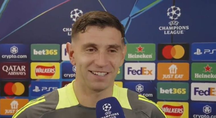 Emiliano Martínez habló tras una actuación consagratoria. Foto: Captura
