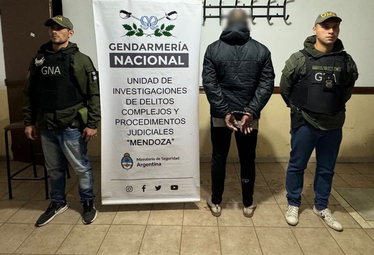 Uno de los detenidos en Maipú Foto: Gendarmería Nacional