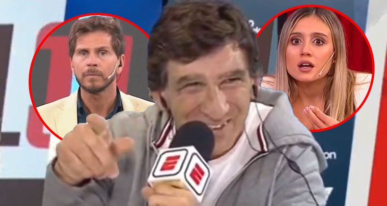 Costas y su pícaro comentario a Vignolo y Beltrán. Foto: MDZ