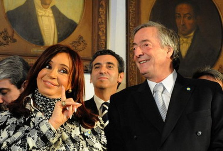 Cristina y Néstor Kirchner. Foto: EFE.