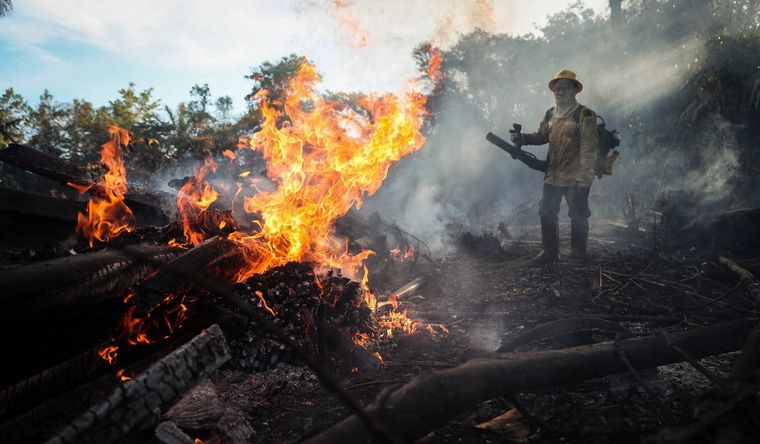 Los incendios forestales crecieron en el mundo. Foto: Efe Los incendios forestales crecieron en el mundo. Foto: Efe