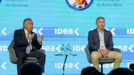 Alfredo Cornejo junto al gobernador de Entre Ríos, Rogelio Frigerio.