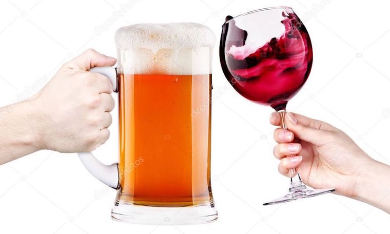¿Cerveza o vino?