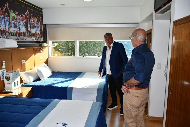 Tapia dio a conocer obras nuevas en el predio de AFA. Foto: AFA