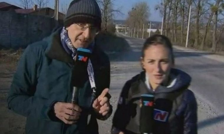 Carolina Amoroso y Nelson Castro, en Ucrania El periodista reemplazó en la cobertura a su colega