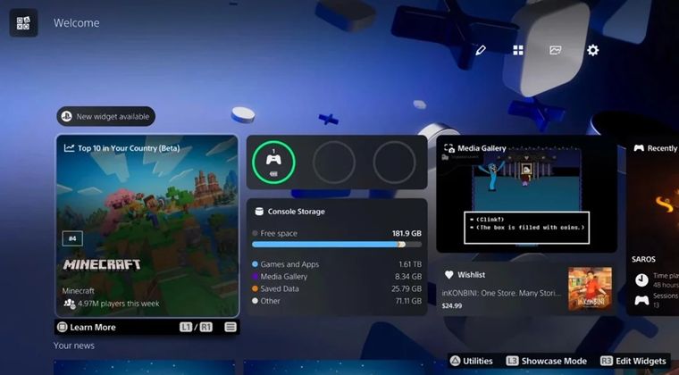 Sony prueba un nuevo widget con rankings semanales de los juegos más populares por país.