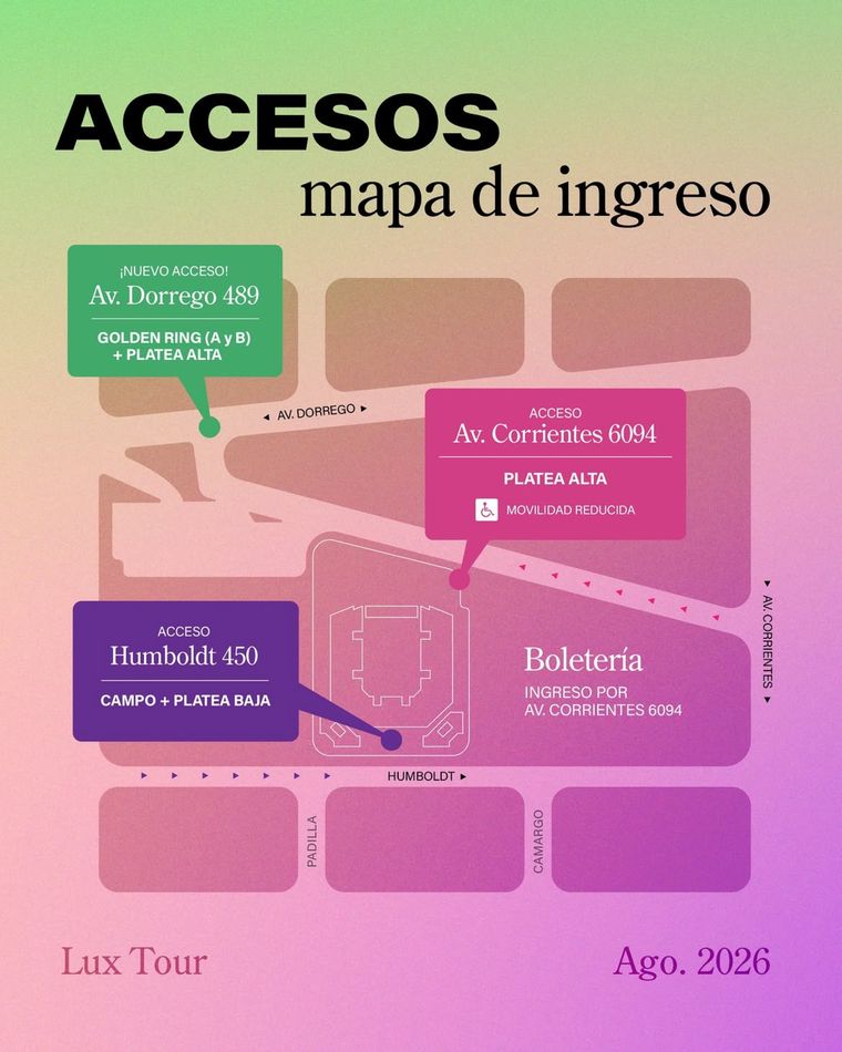 El mapa de ingresos para los shows de la cantante. El mapa de ingresos para los shows de la cantante.