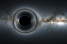 Simulación del aspecto de los agujeros negros hecha en el Centro de Vuelo Espacial Goddard de la NASA. Foto Dpa&nbsp;