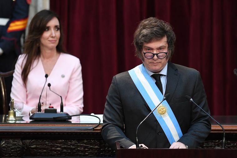 La distancia entre Villarruel y Milei se nota, más allá que desde el oficialismo lo apacigüen Foto: Noticias Argentinas
