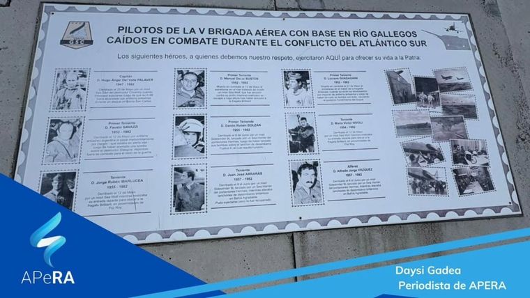 Los pilotos de la V Brigada Aérea con base en Río Gallegos caídos en la Guerra de Malvinas. Los pilotos de la V Brigada Aérea con base en Río Gallegos caídos en la Guerra de Malvinas.