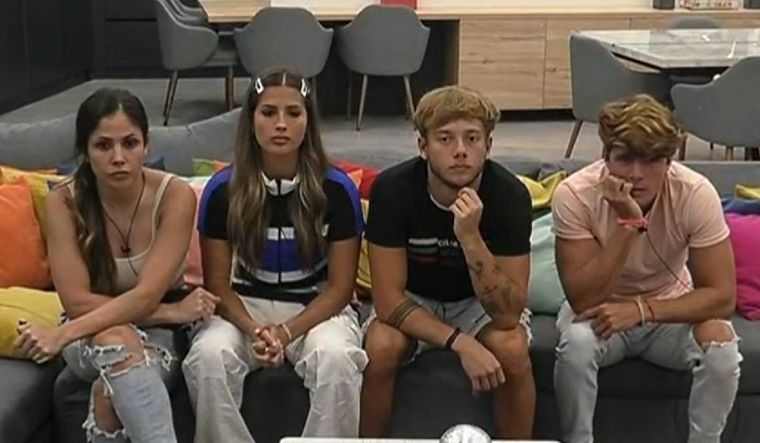 Romina, Julieta, Nacho y Marcos, en la recta final de Gran Hermano. Foto: Captura TV
