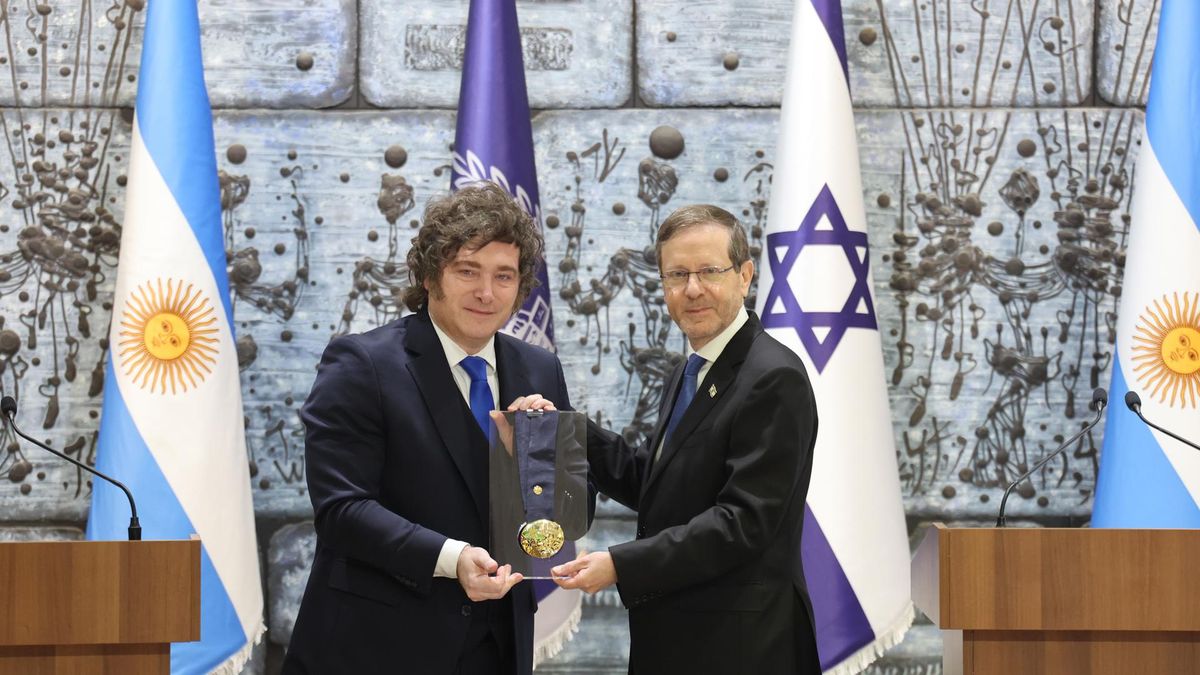 Javier Milei recibió en Israel la Medalla Presidencial del Honor por 